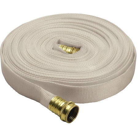 Echelon 5/8 in ID x 50 ft L Lay-In Flat Water Hose, White 017-0120-0719